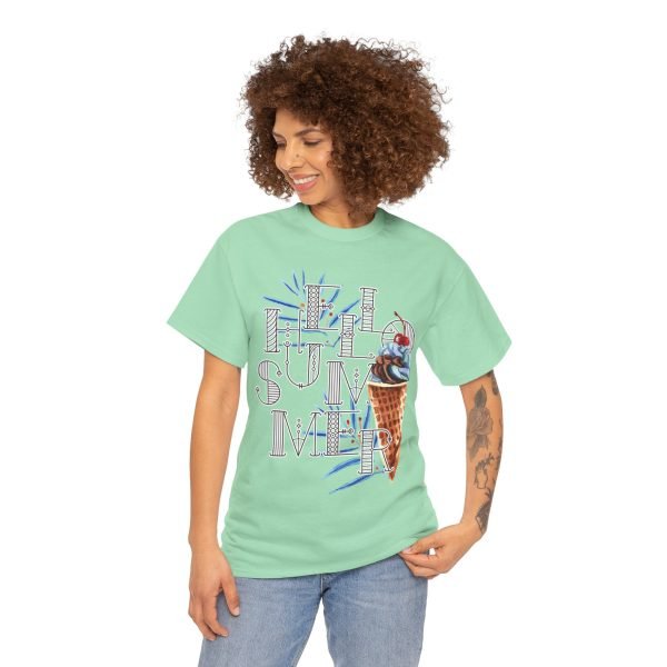 Hello Summer Unisex Heavy Cotton Tee - Image 66