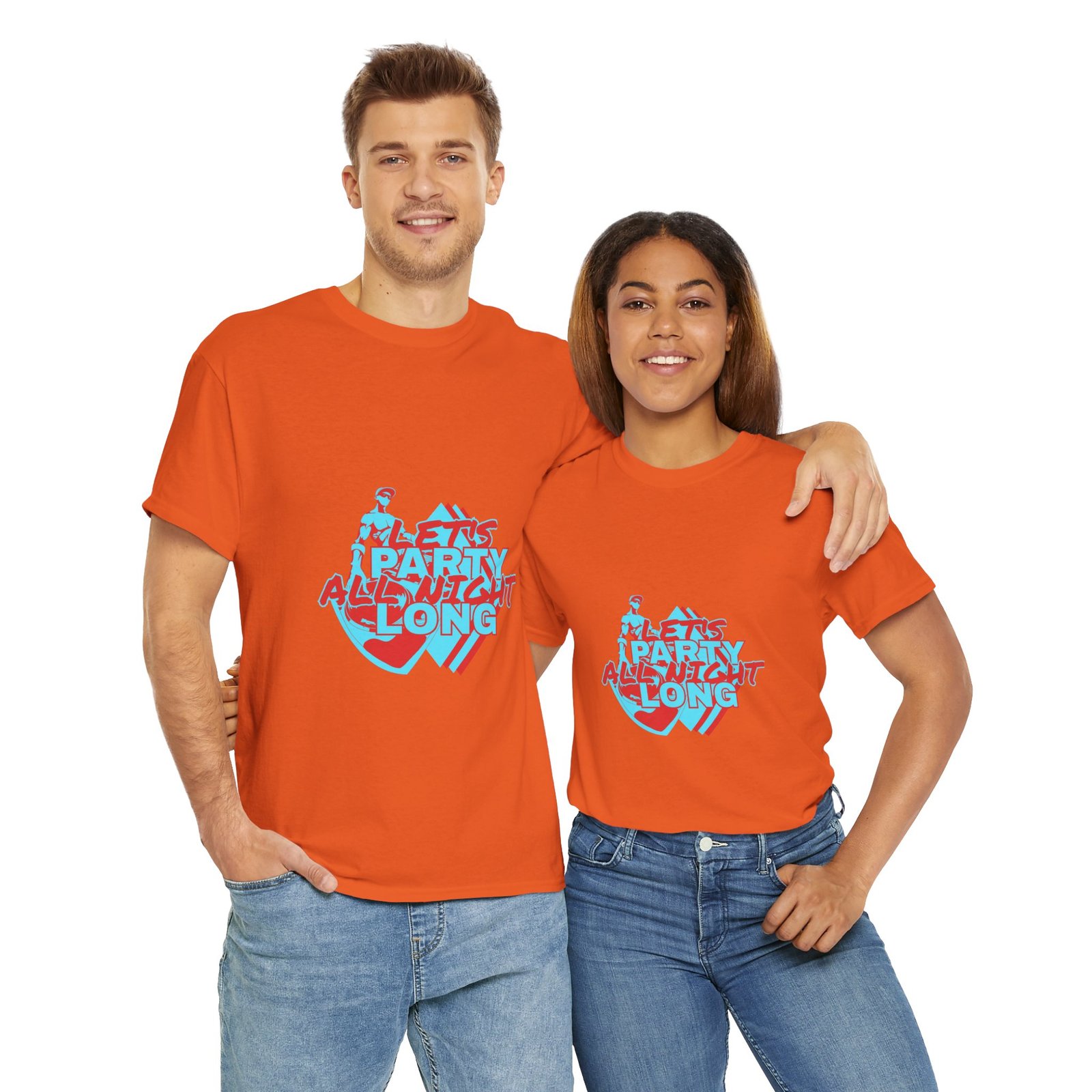 Let's Party All Night Long Unisex Heavy Cotton Tee - Image 40