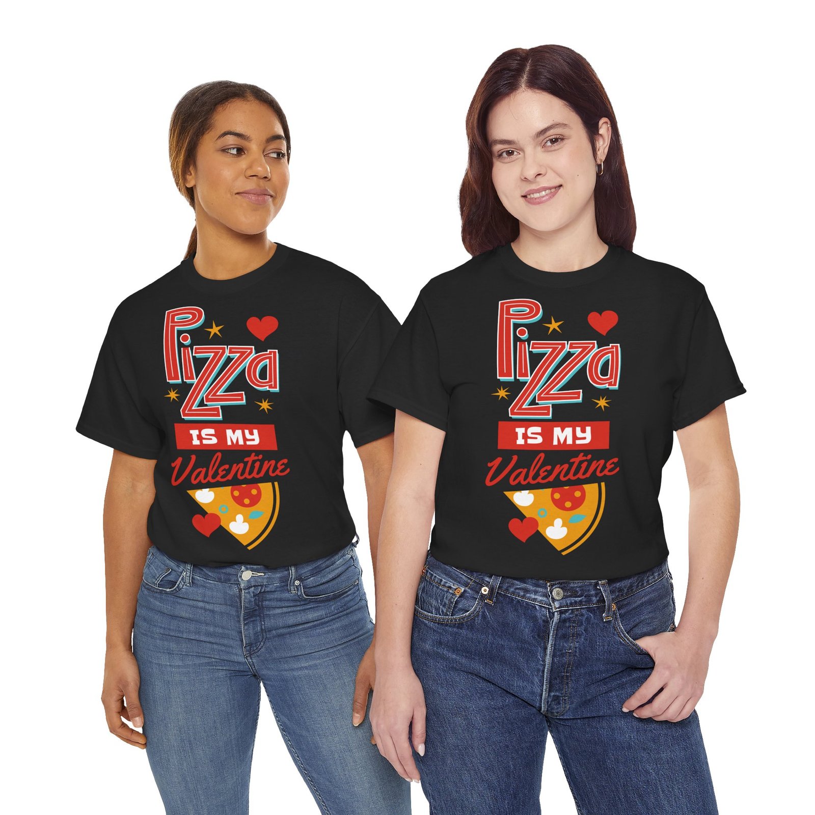 Pizza is My Valentine Unisex Heavy Cotton Tee - Image 26
