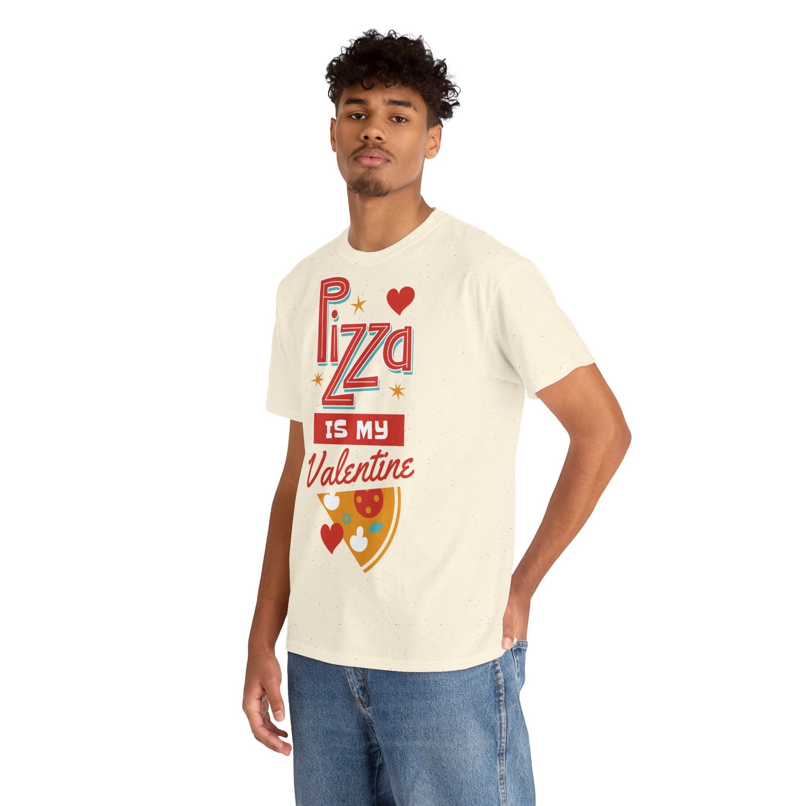 Pizza is My Valentine Unisex Heavy Cotton Tee - Image 50