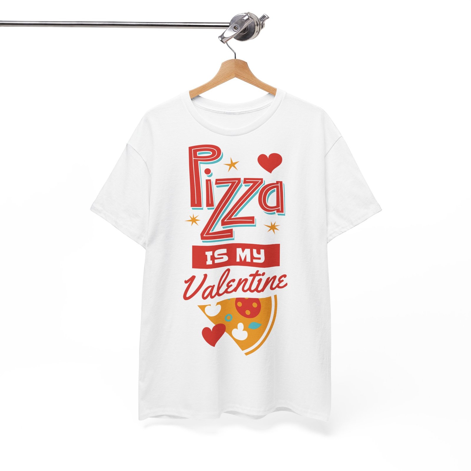 Pizza is My Valentine Unisex Heavy Cotton Tee - Image 5