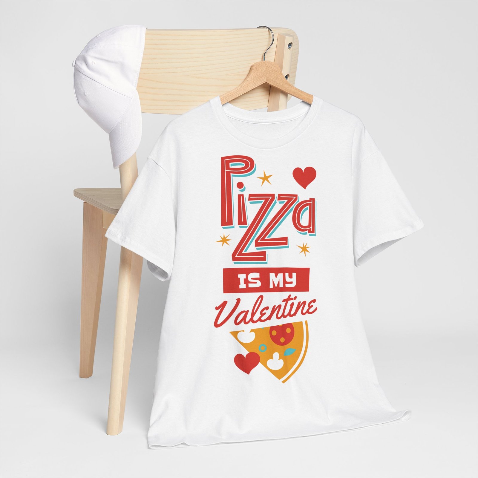 Pizza is My Valentine Unisex Heavy Cotton Tee - Image 6