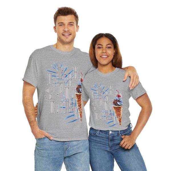 Hello Summer Unisex Heavy Cotton Tee - Image 47