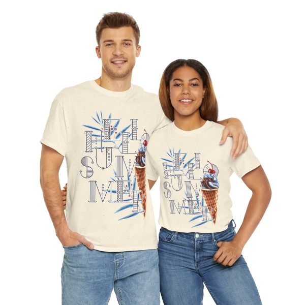 Hello Summer Unisex Heavy Cotton Tee - Image 59