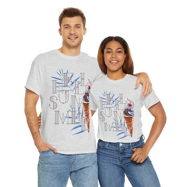 Hello Summer Unisex Heavy Cotton Tee - Image 23