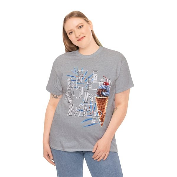 Hello Summer Unisex Heavy Cotton Tee - Image 43