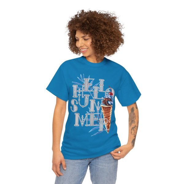 Hello Summer Unisex Heavy Cotton Tee - Image 78
