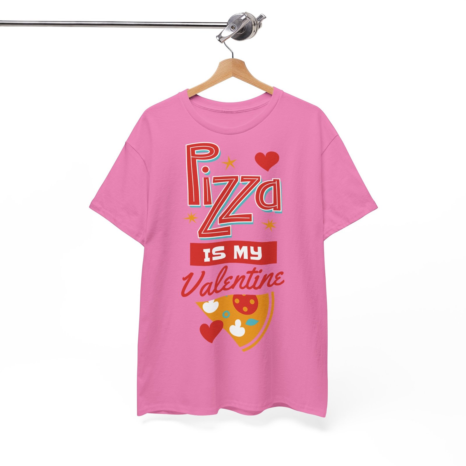 Pizza is My Valentine Unisex Heavy Cotton Tee - Image 120