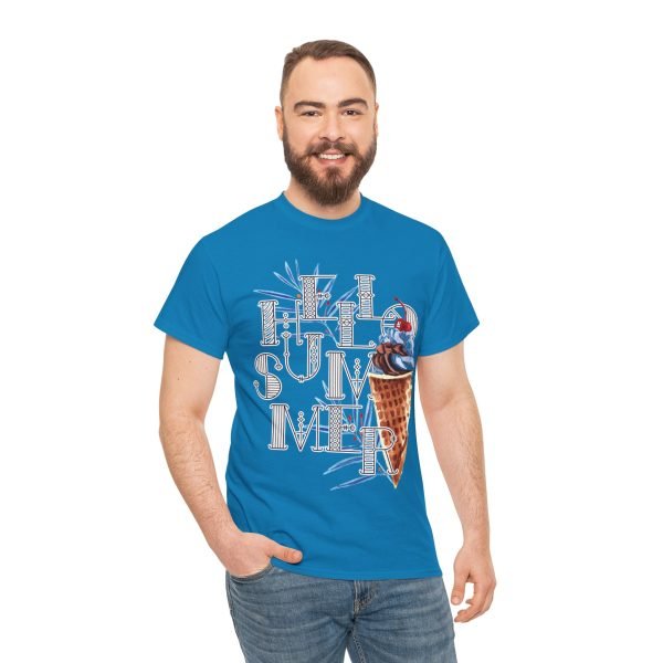 Hello Summer Unisex Heavy Cotton Tee - Image 80