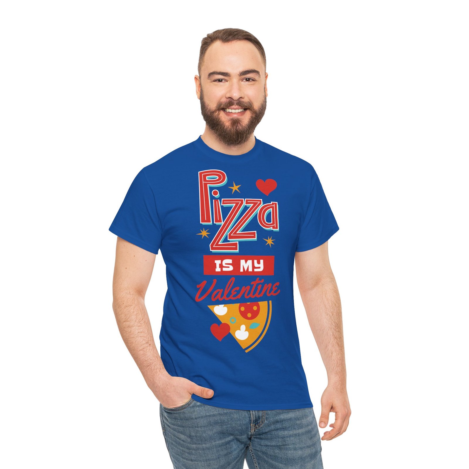 Pizza is My Valentine Unisex Heavy Cotton Tee - Image 94