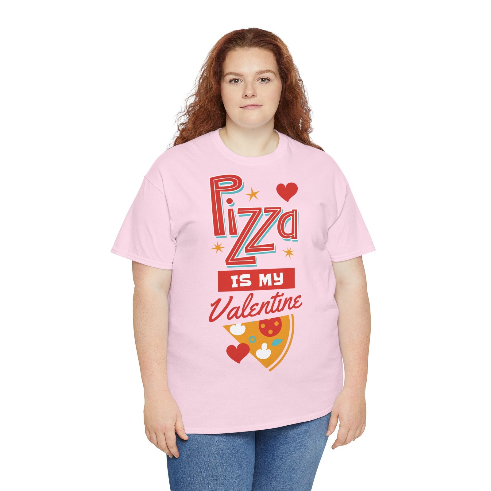 Pizza is My Valentine Unisex Heavy Cotton Tee - Image 111