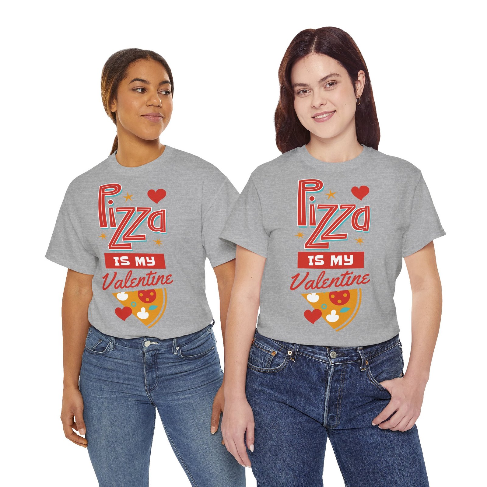 Pizza is My Valentine Unisex Heavy Cotton Tee - Image 39