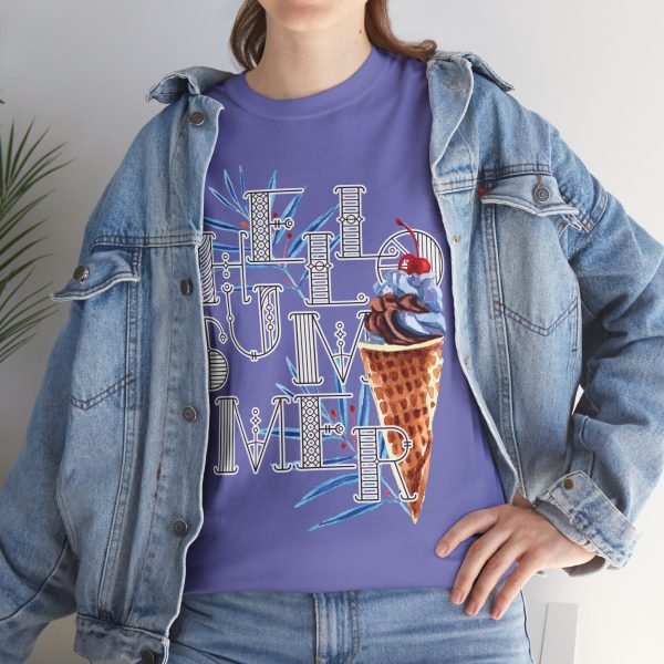 Hello Summer Unisex Heavy Cotton Tee - Image 106