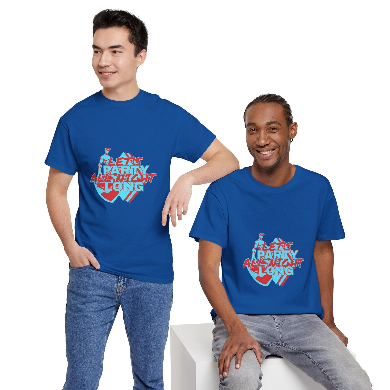 Let's Party All Night Long Unisex Heavy Cotton Tee - Image 75