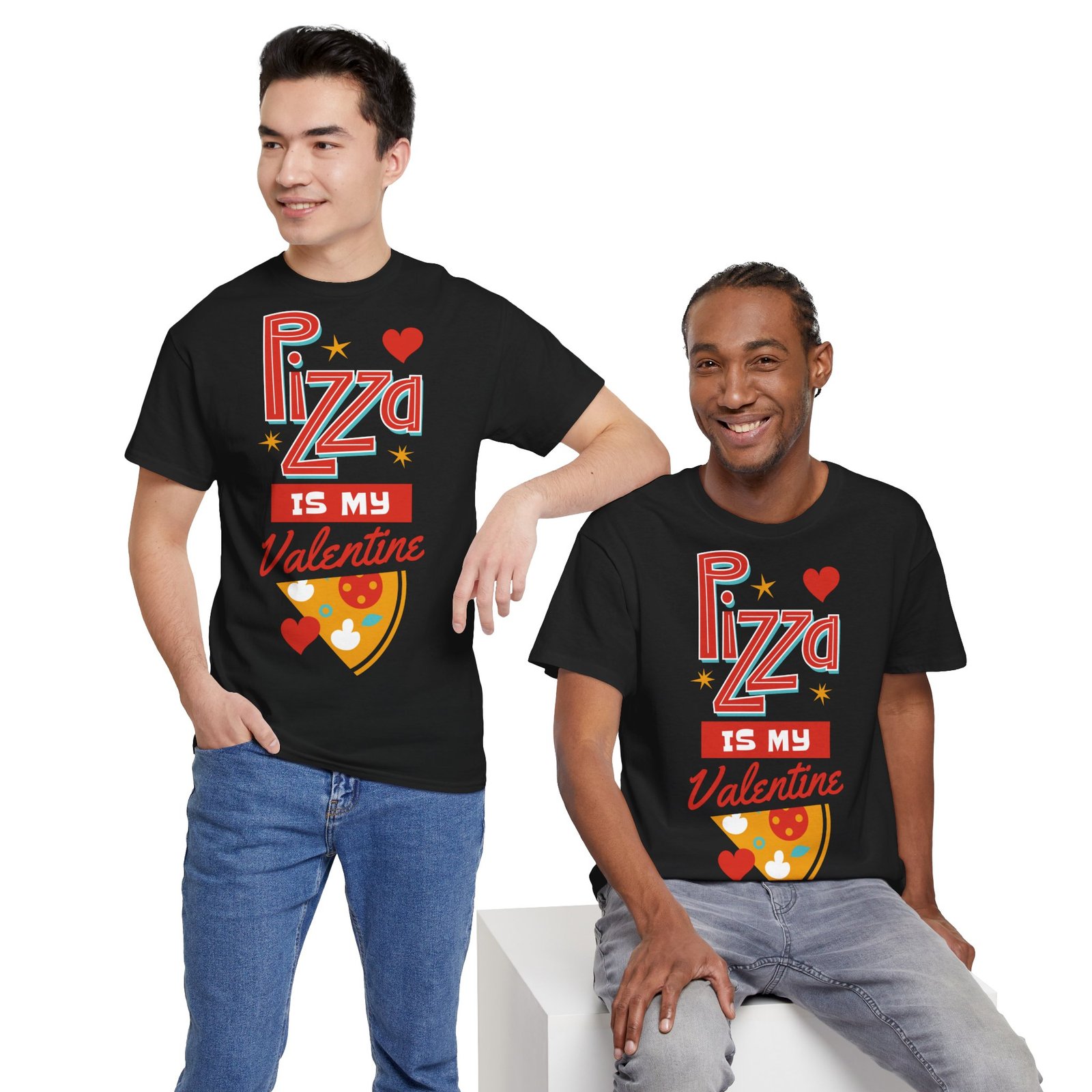 Pizza is My Valentine Unisex Heavy Cotton Tee - Image 27