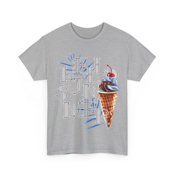Hello Summer Unisex Heavy Cotton Tee - Image 39
