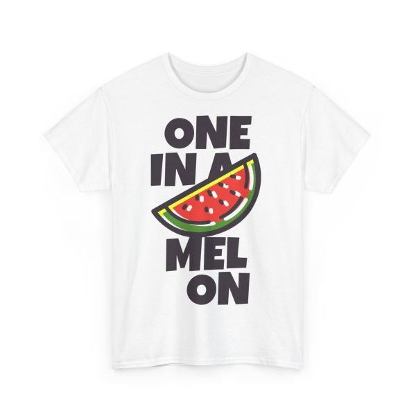 One In A Melon Funny Pun Unisex Heavy Cotton Tee - Image 3