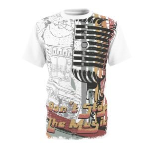 Don't Stop The Music Retro Microphone Unisex Tee