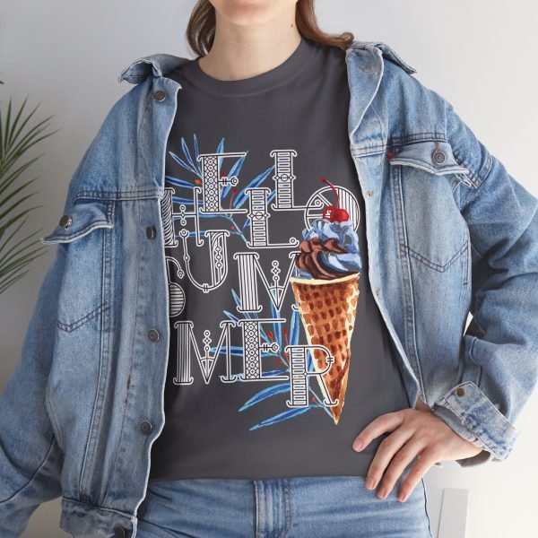 Hello Summer Unisex Heavy Cotton Tee - Image 94