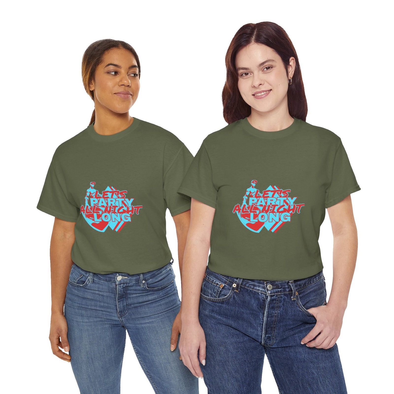 Let's Party All Night Long Unisex Heavy Cotton Tee - Image 52