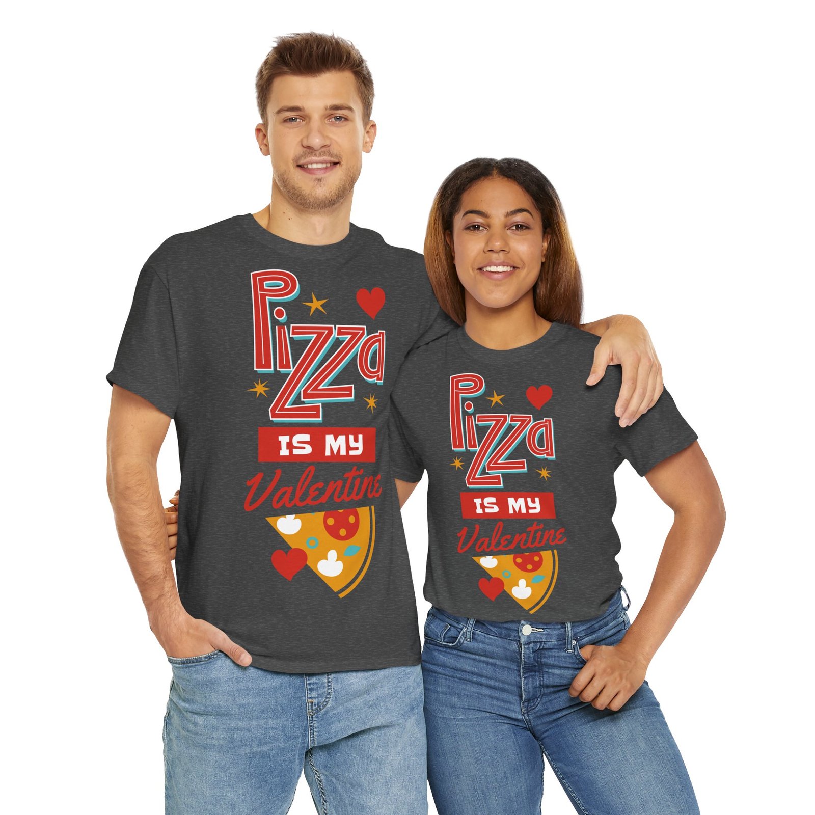 Pizza is My Valentine Unisex Heavy Cotton Tee - Image 68