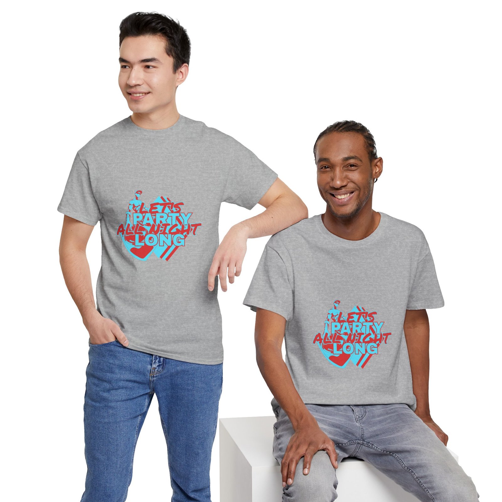 Let's Party All Night Long Unisex Heavy Cotton Tee - Image 31