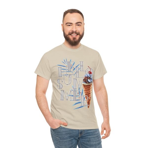 Hello Summer Unisex Heavy Cotton Tee - Image 32