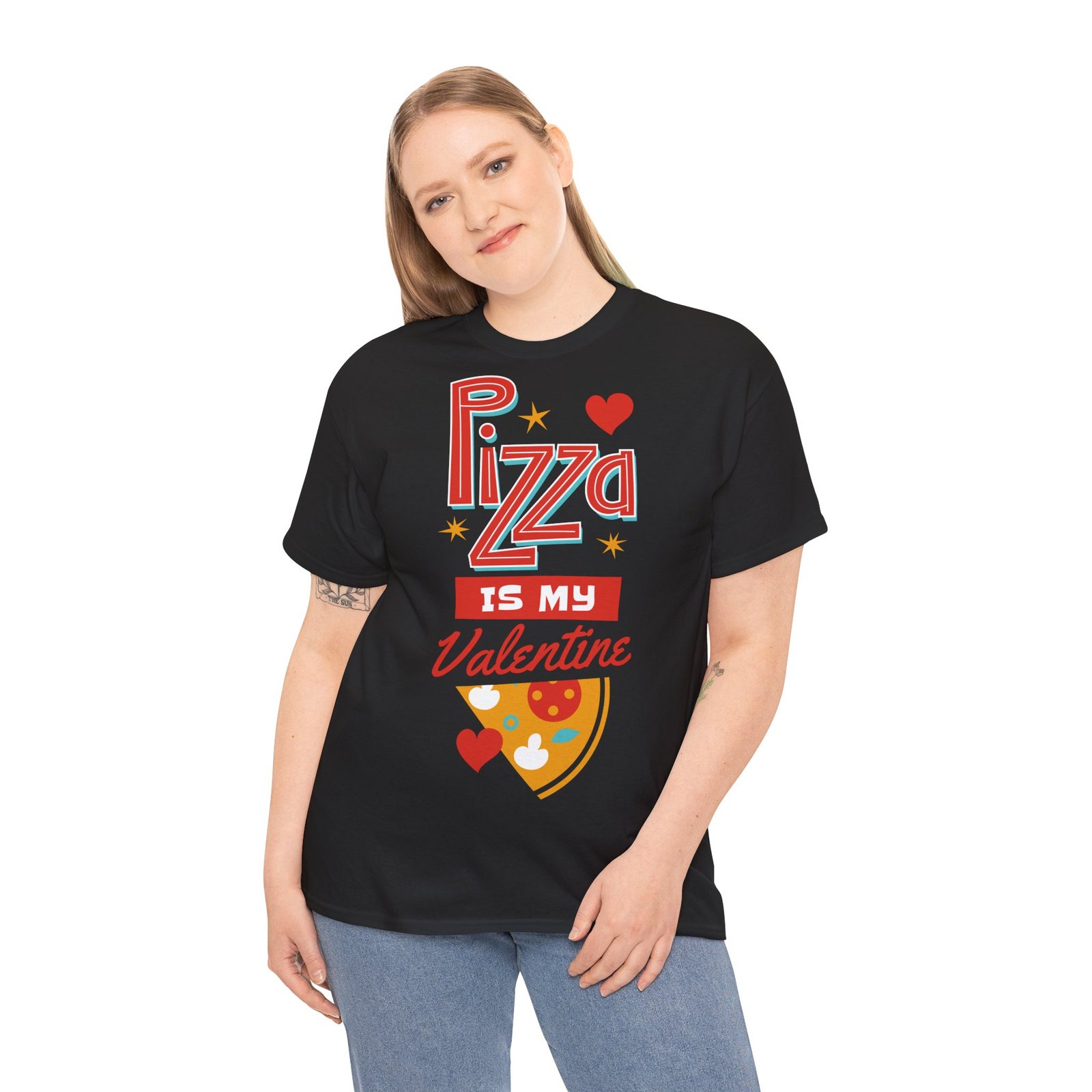 Pizza is My Valentine Unisex Heavy Cotton Tee - Image 21