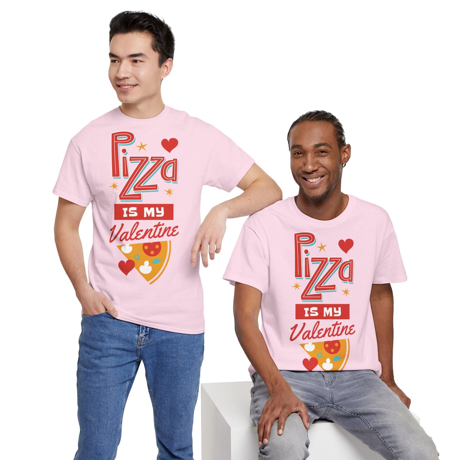 Pizza is My Valentine Unisex Heavy Cotton Tee - Image 115