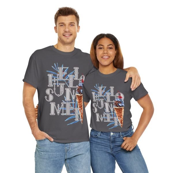 Hello Summer Unisex Heavy Cotton Tee - Image 95