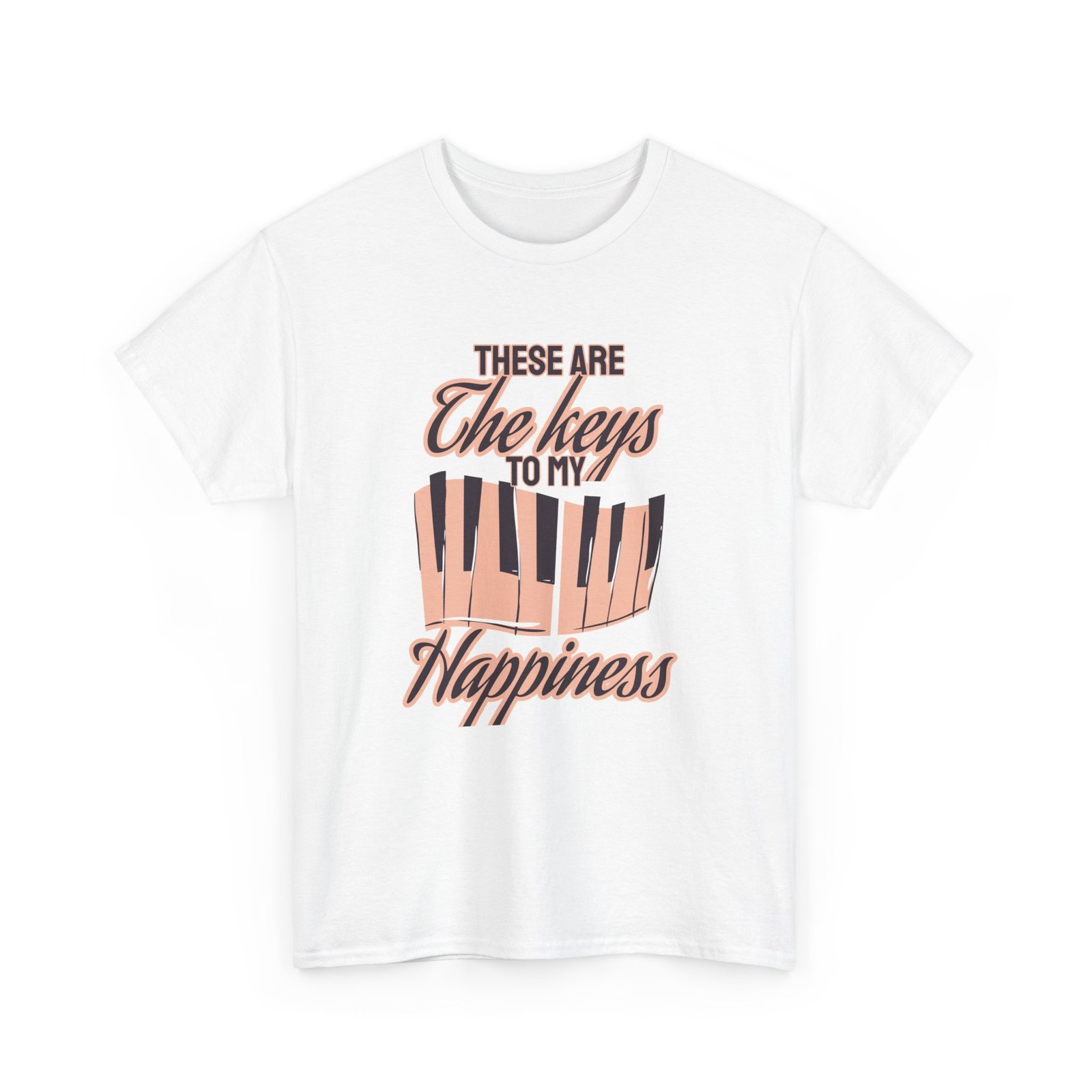 These are the keys to my happiness Unisex Heavy Cotton Tee - Image 3