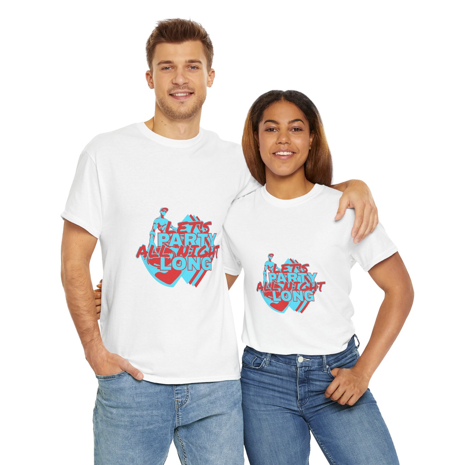 Let's Party All Night Long Unisex Heavy Cotton Tee - Image 7
