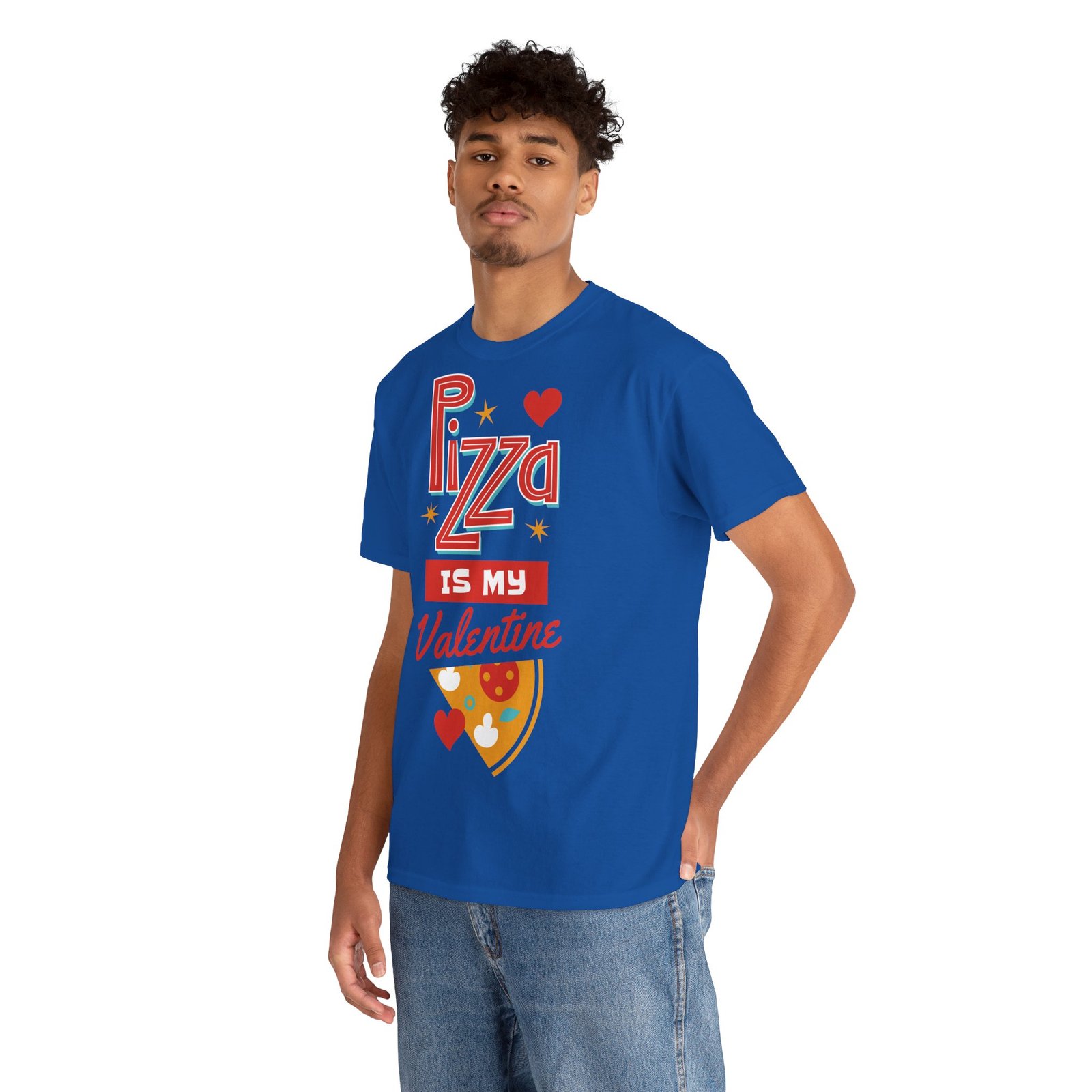 Pizza is My Valentine Unisex Heavy Cotton Tee - Image 95