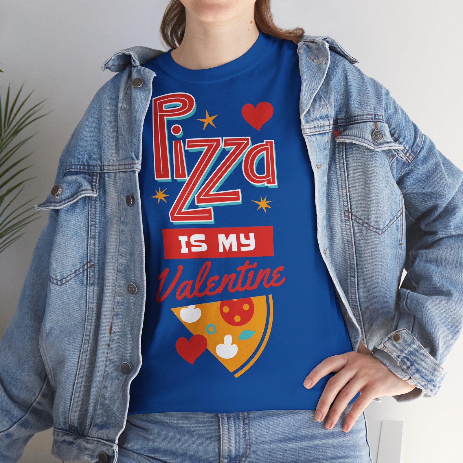 Pizza is My Valentine Unisex Heavy Cotton Tee - Image 97